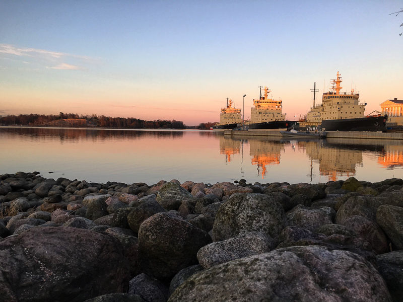 Ledoborce v Katajanokka přístavu jsou zpět, jaro je tu, duben 2016 (foto: Pavlína Trkanová)