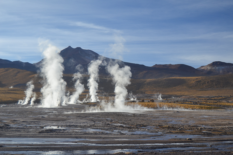 Gejzíry na severu Chile