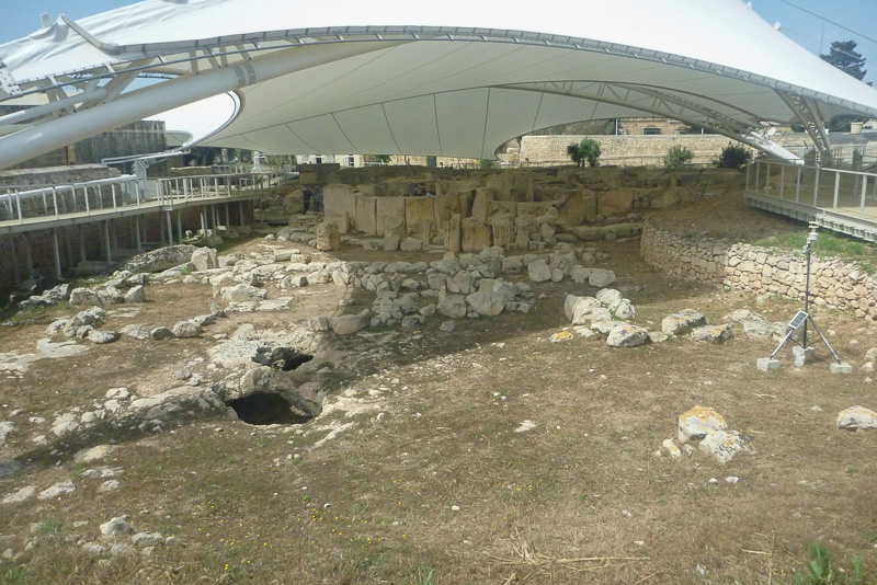 Zbytky palácového komplexu Tarxien