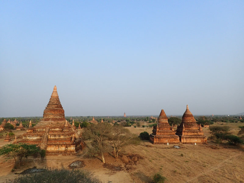 V Baganu se zachovalo přes 2000 chrámů, pagod nebo stůp až do dnešní doby