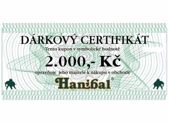 hanibal darkovy certifikat 2000
