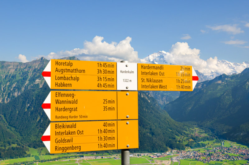 švýcarsko turistické trasy