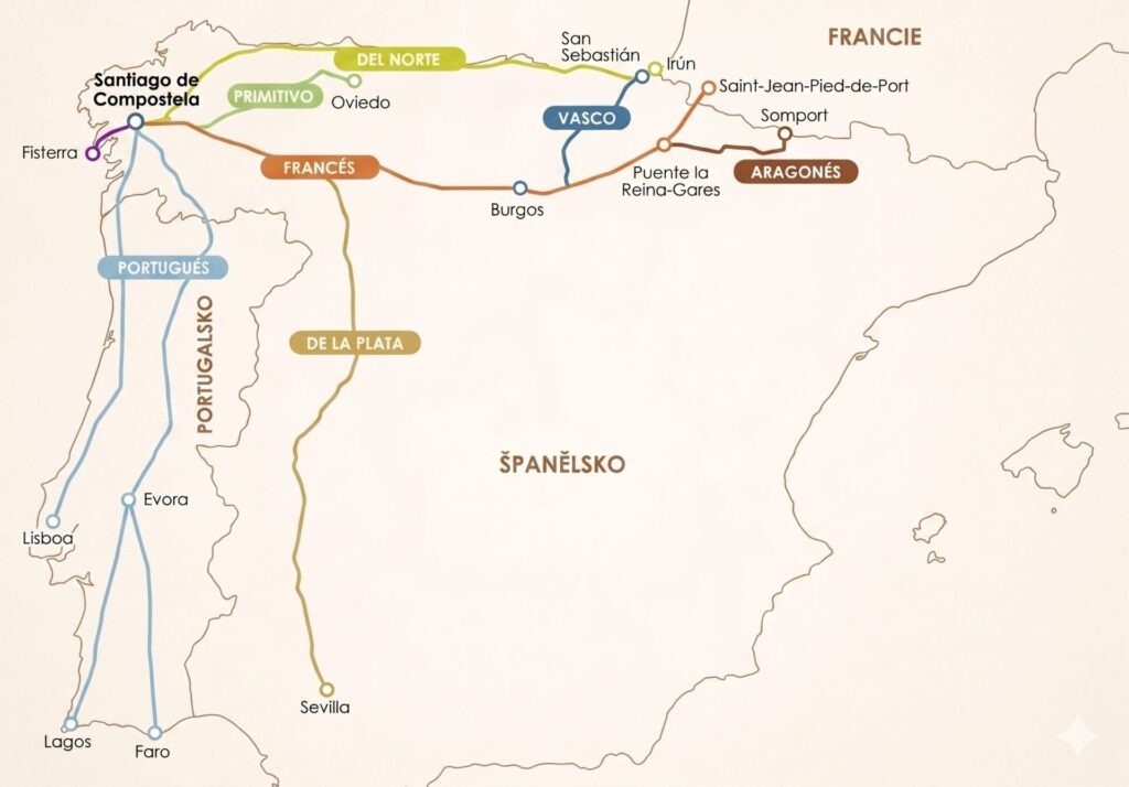 Trasy Camino de Santiago – Svatojakubská cesta