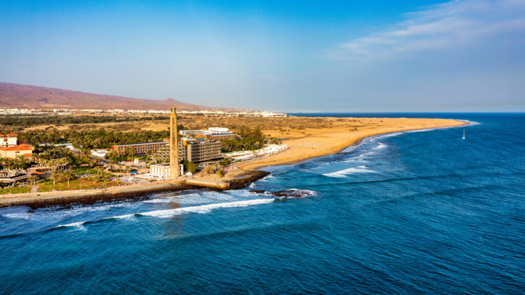 Maják v Maspalomas na ostrově Gran Canaria, Kanárské ostrovy průvodce co vidět
