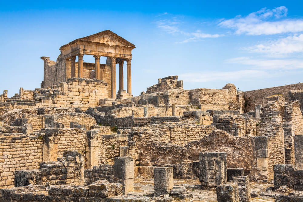 Zříceniny v Dougga