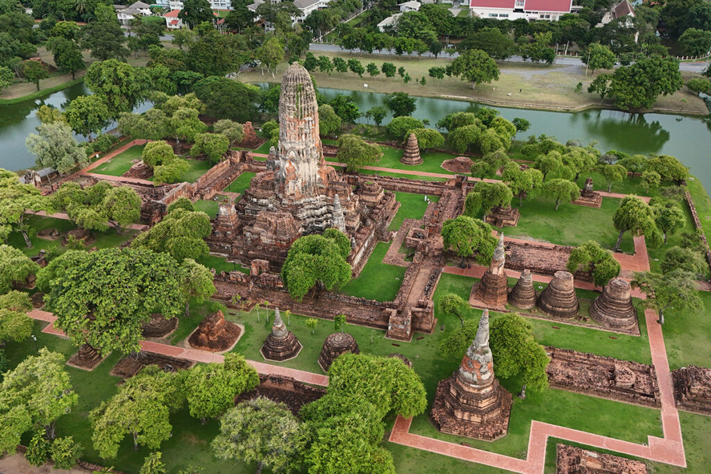 Historický UNESCO park v Ayutthaye