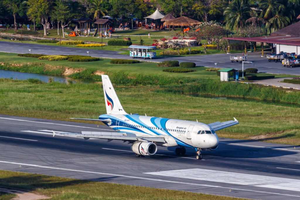 Letadlo Bangkok Airways na Ko Samui, Thajsko