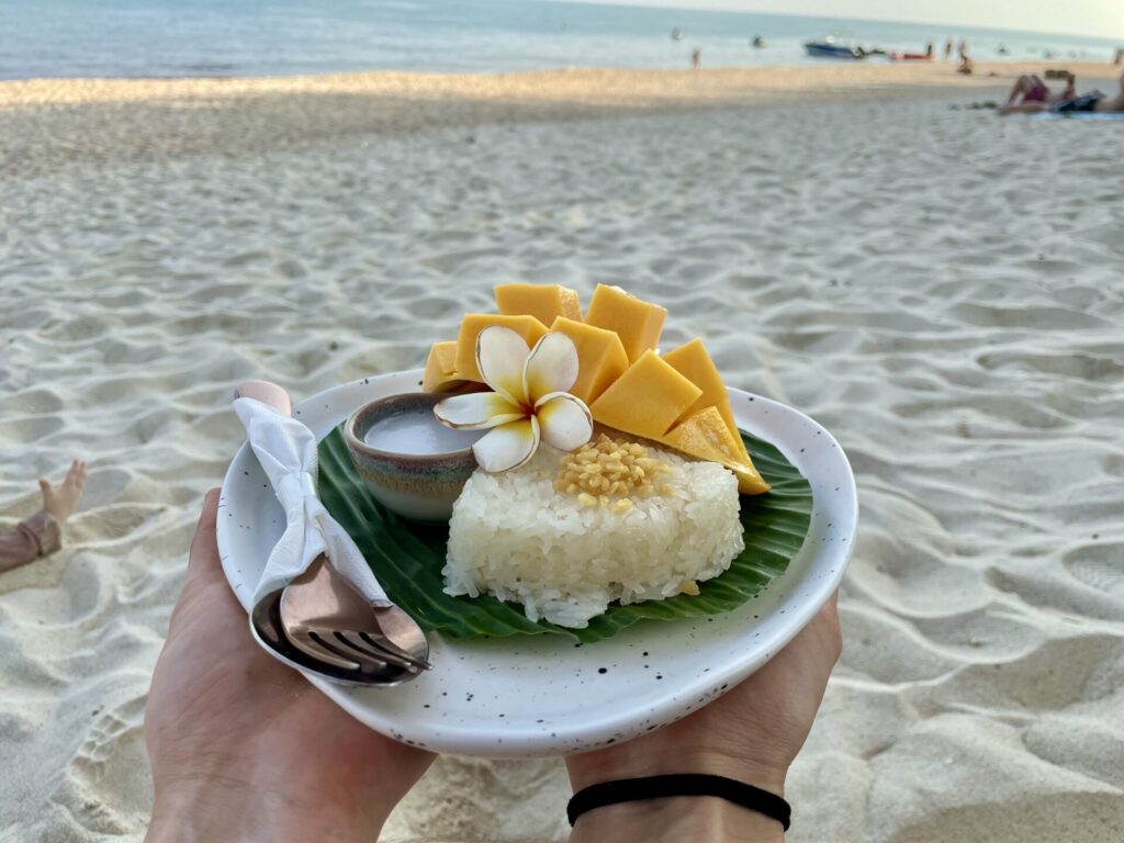 Mango Sticky Rice na pláži v Thajsku, Ko Samui