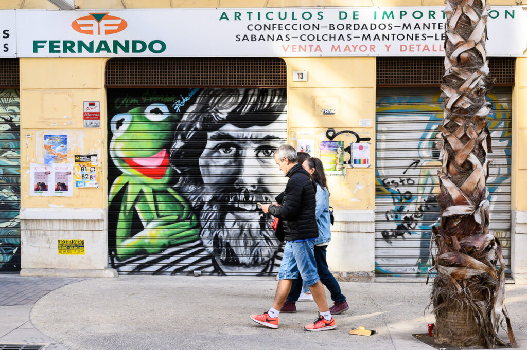 Graffiti v Soho, Málaga, Španělsko
