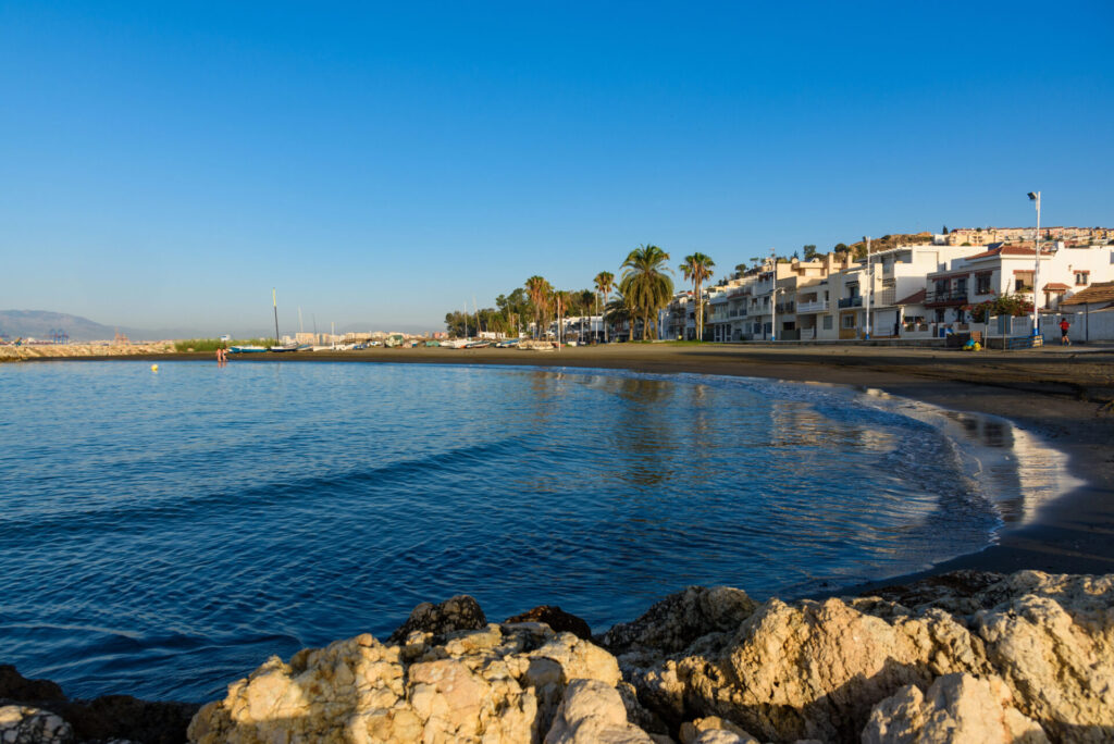 Pláž Pedregalejo, Málaga, Španělsko