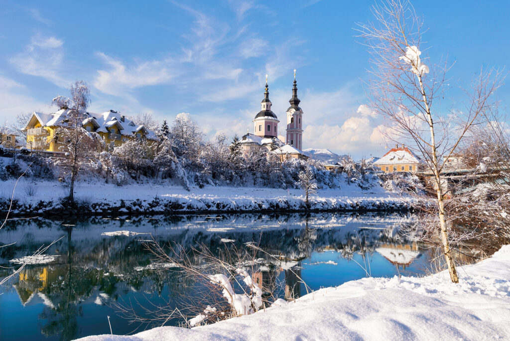 Zima ve Villachu, Korutany, Rakousko