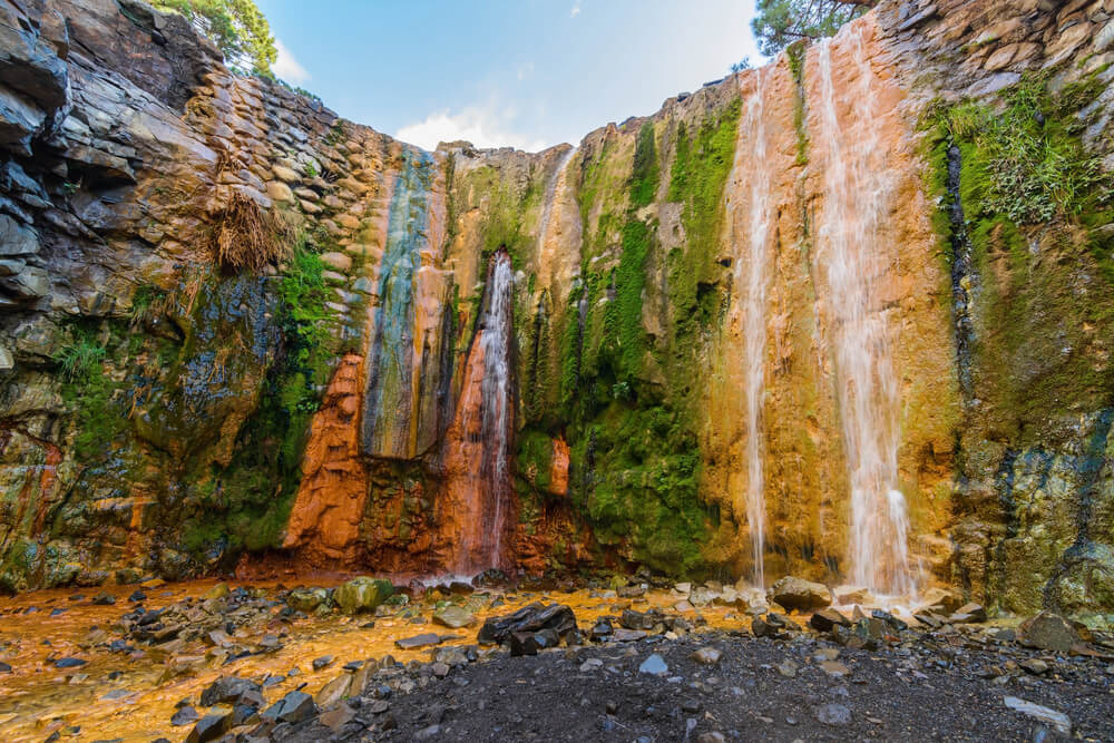vodopád Cascada de los Colores