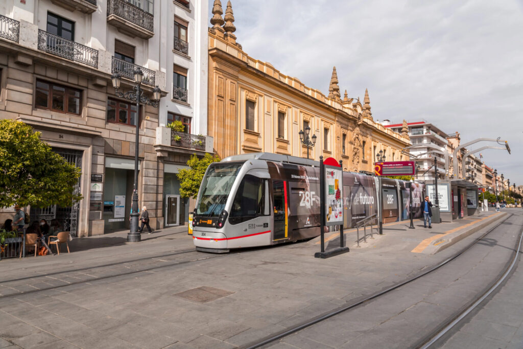 Tramvaj v centru Sevilly
