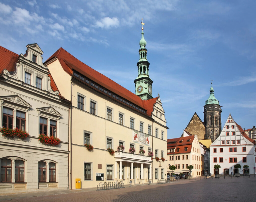 Radnice a náměstí v Pirně, Sasko