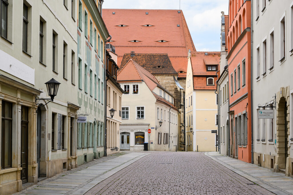 Historické centrum města Pirna, Sasko, Německo