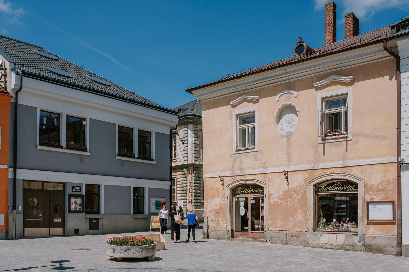 Muzeum a budovy na náměstí Bohuslava Martinů v Poličce