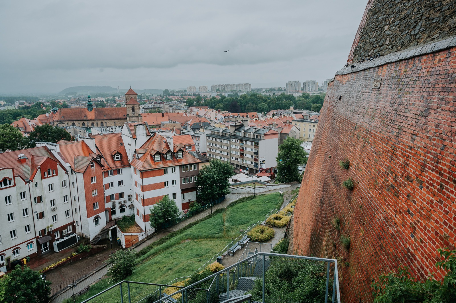 Výhled z hradeb pevnosti Kladsko na staré město