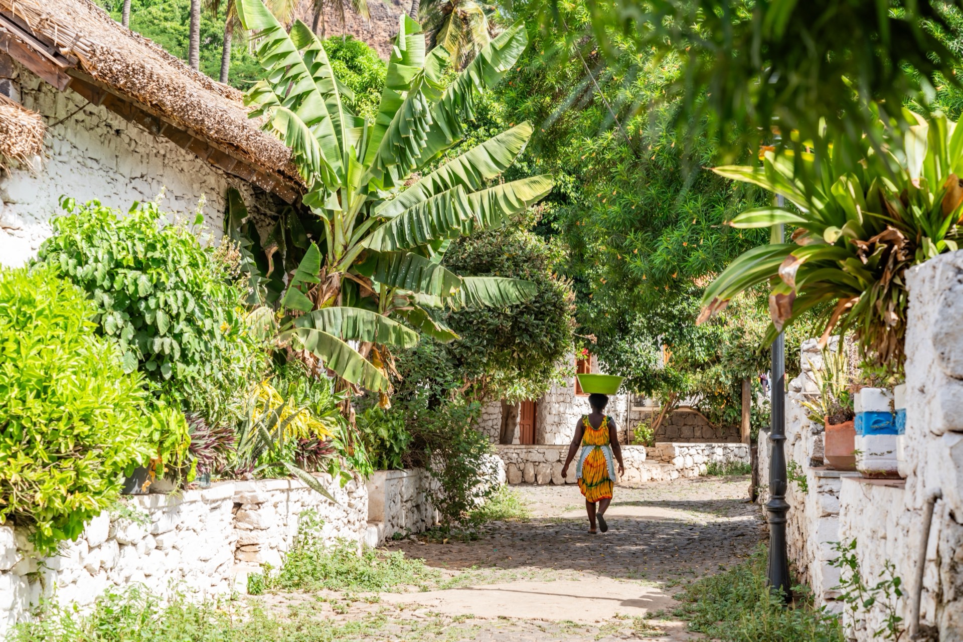Cidade Velha na ostrově Santiago, nejstarší evropské sídlo v tropech a památka UNESCO