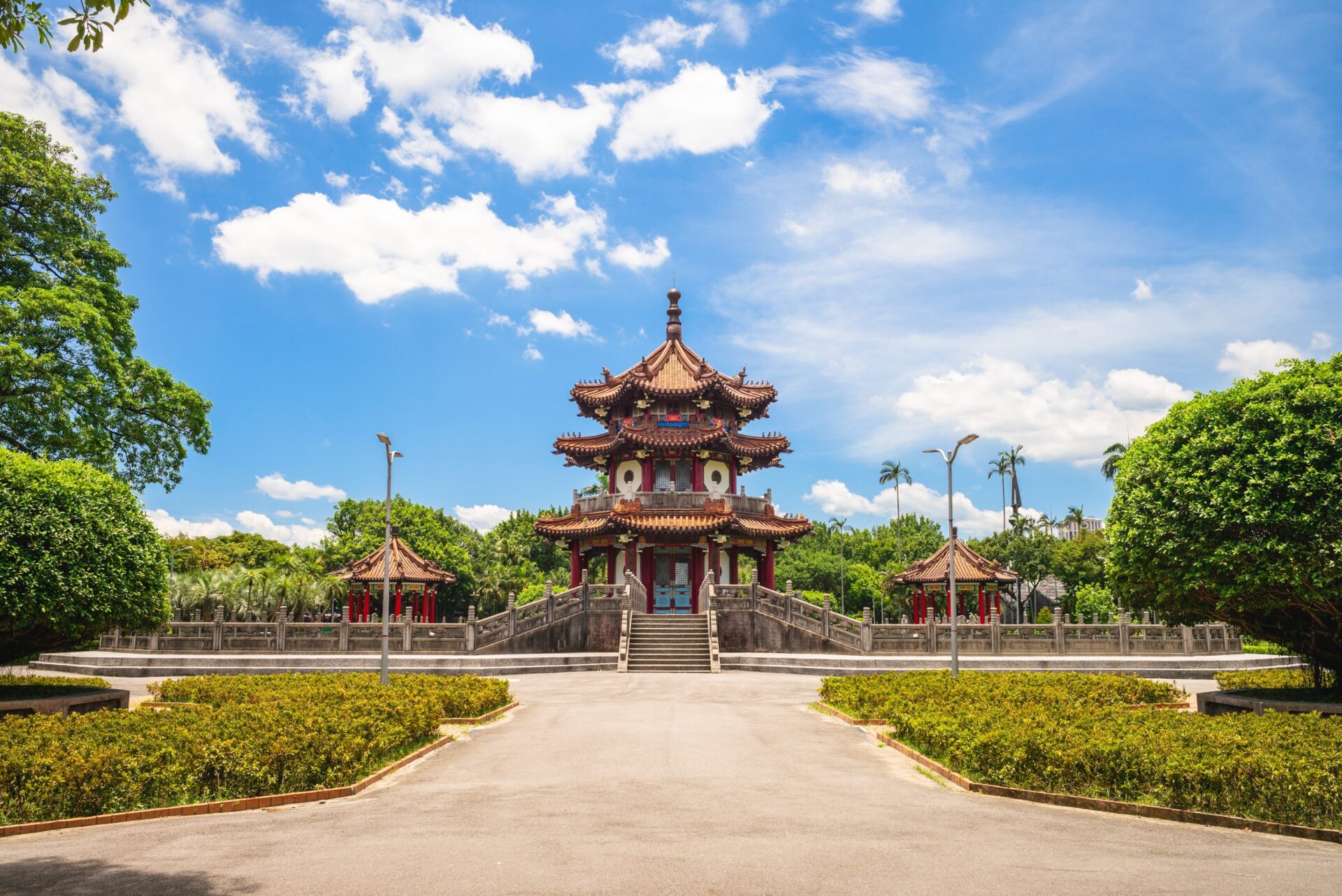 Park míru 228 Pavilon v Parku míru 228 v centru Taipei